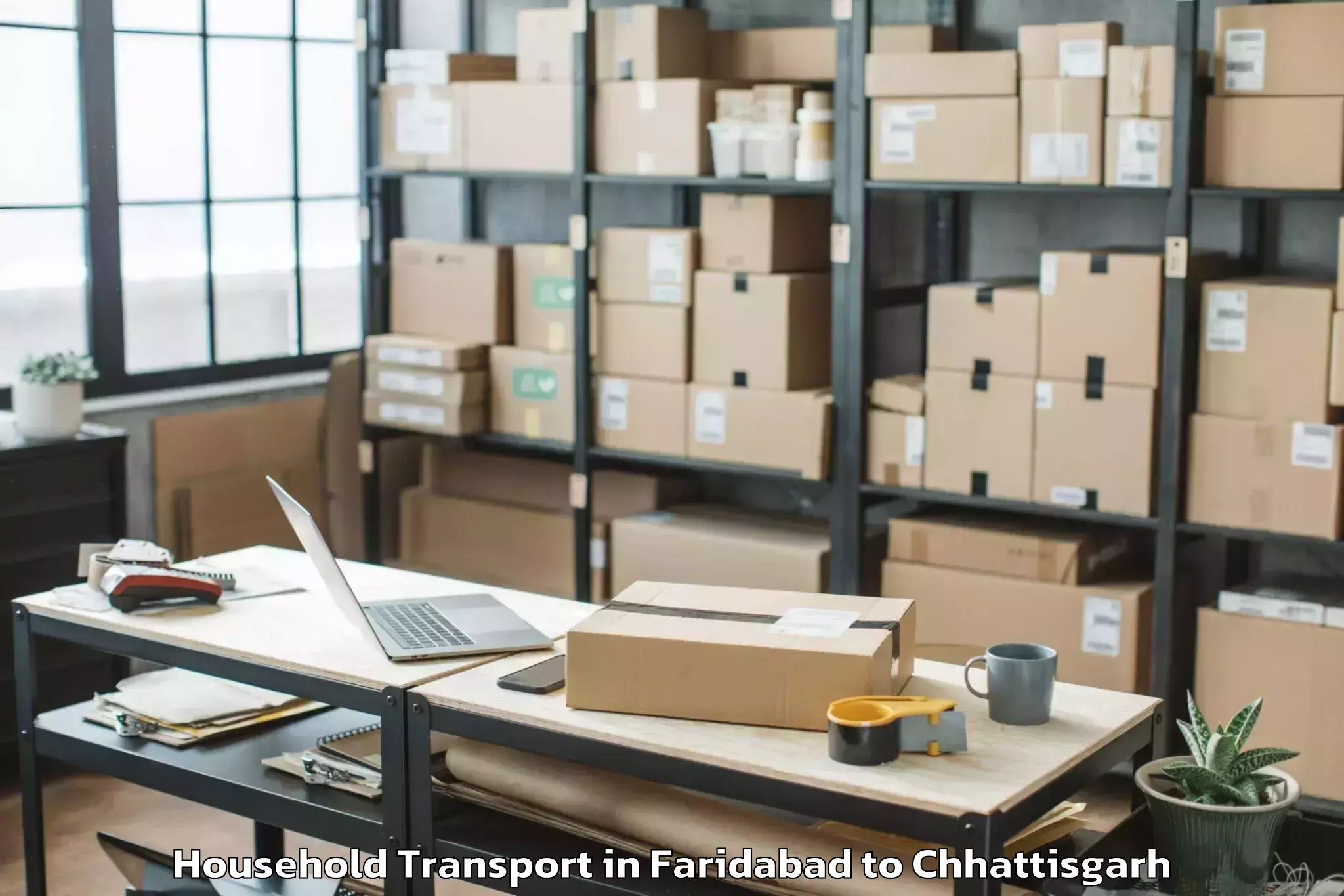 Quality Faridabad to Jashpur Nagar Household Transport